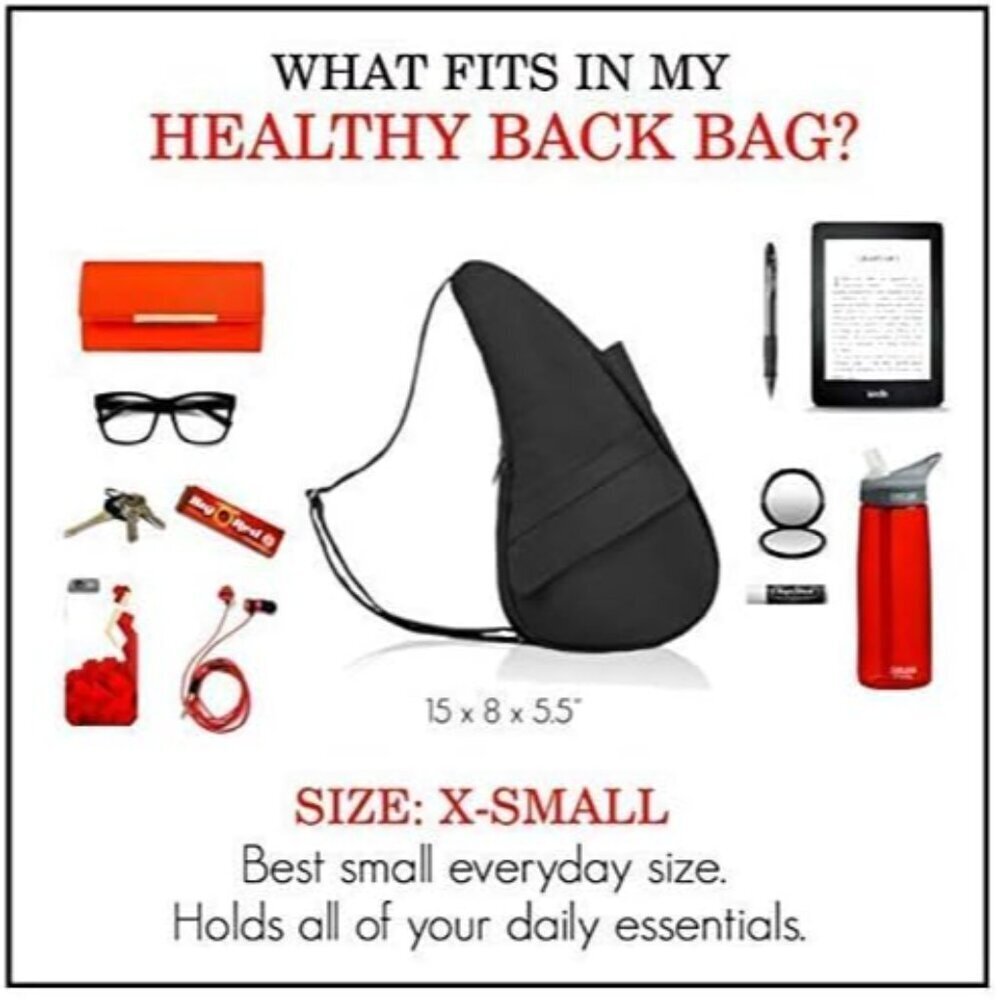 15" Microfiber Crossbody Sling Bag Ergonomic Lightweight Travel Everyday - Picture 10 of 12